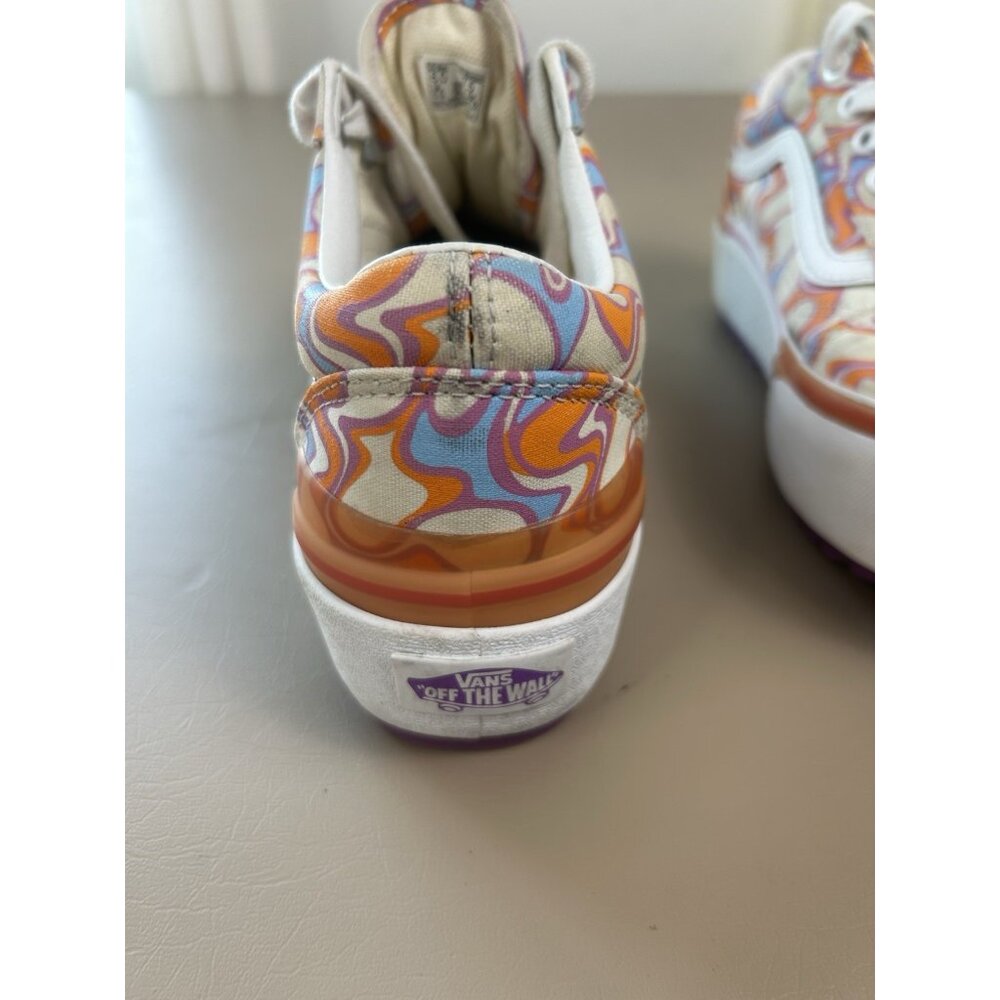 Vans Old Skool Stacked Womens Size 7.5 Uv Ink Peace Platform Orange Purple - Picture 12 of 14